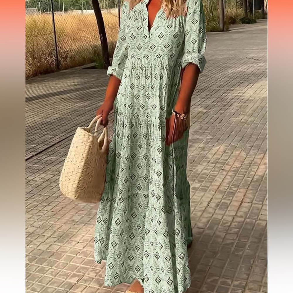 Seafoam midi dress NWOT size L